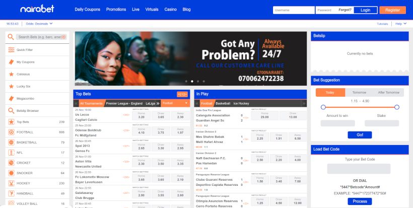 Nairabet homapage